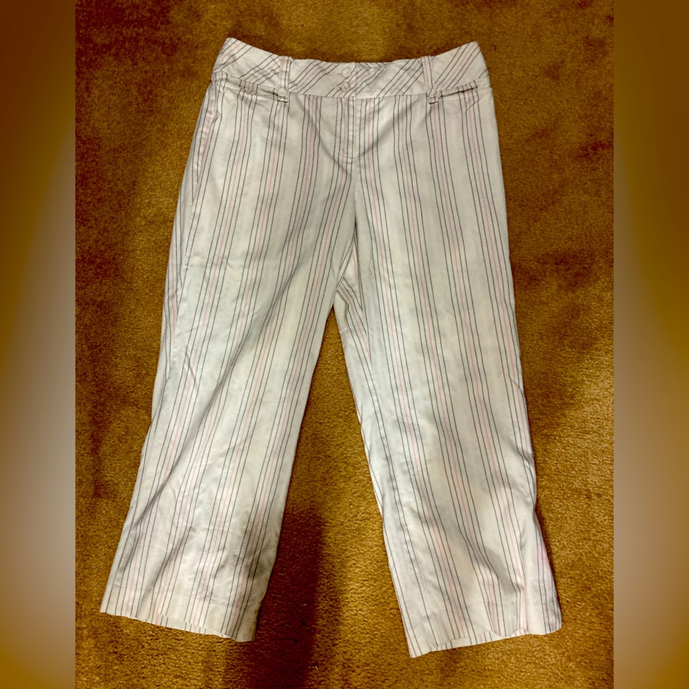 Ann Taylor Loft CAPRIS: Pin Strip Capris - Picture 6 of 9
